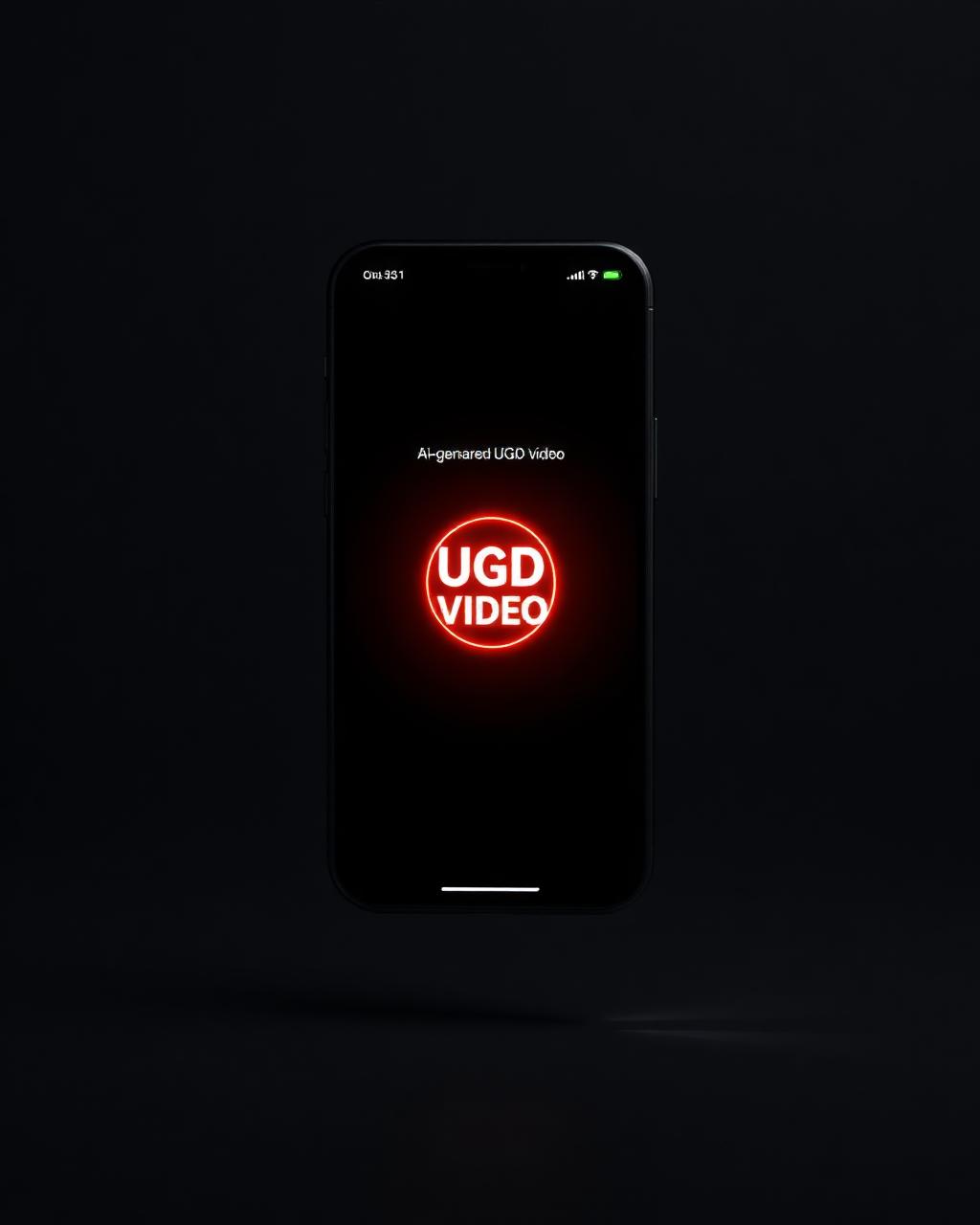 AI-generated UGC video ad on a phone